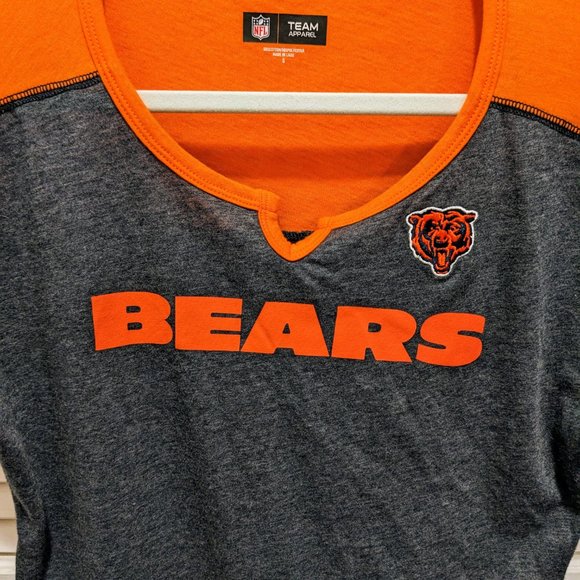 NWT NFL Team Apparel Women’s Cut V-Neck Short Sleeve Tshirt Small Chicago Bears - Picture 5 of 7